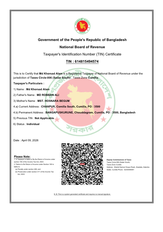 TIN Certificate